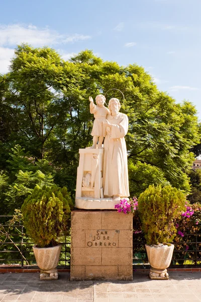 Statue of San Jose Obrero (Saint Joseph the Worker) in Barcelona