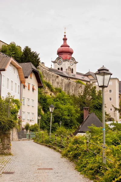 Docela ulice v Salzburgu, Rakousko — Stock fotografie