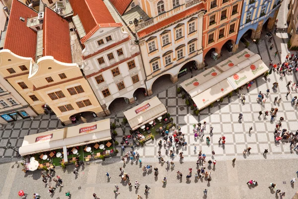 Vista superior da Praça da Cidade Velha em Praga — Fotografia de Stock