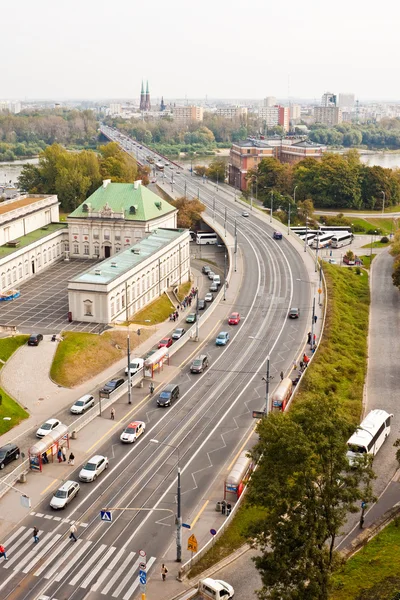 View of the Slasko-dabrowski bridge in Warsaw — Stock Photo, Image