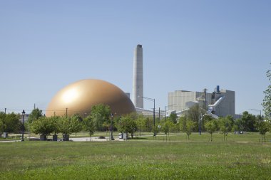 Archer Daniels Midland cogeneration power plant in Clinton, Iowa clipart