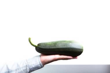 Bir adam bir kabak, holding Gıda Vejetaryen için.