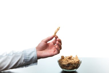 bir plaka ile taze yiyecek