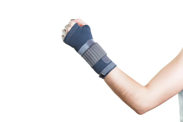 Smärta i handleden och hållare för en snabb återhämtning. — Stockfoto