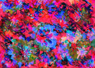 Arkaplan olarak sonbahar yaprakları, suluboya çizimler