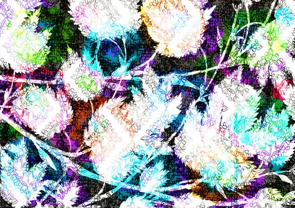 Flowers Watercolor Artwork Background Colorful Hand Drawn Illustration Creative Artwork — Stock Photo, Image