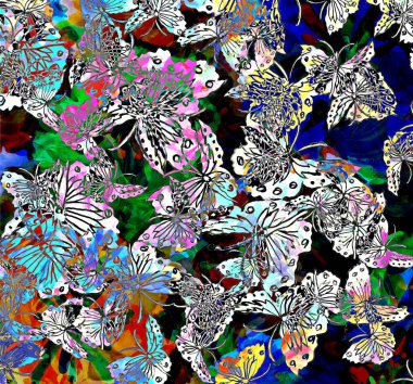 arkaplan olarak suluboya resim, renkli el çizimi çizimi, yaratıcı sanat eserleri.