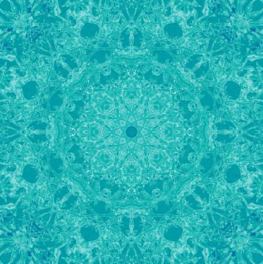 Eski tarzda soyut geometrik desen, el çizimi, kağıt üzerine suluboya..