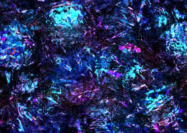 Neon el çiçekleri ile çizilmiş tasarım.