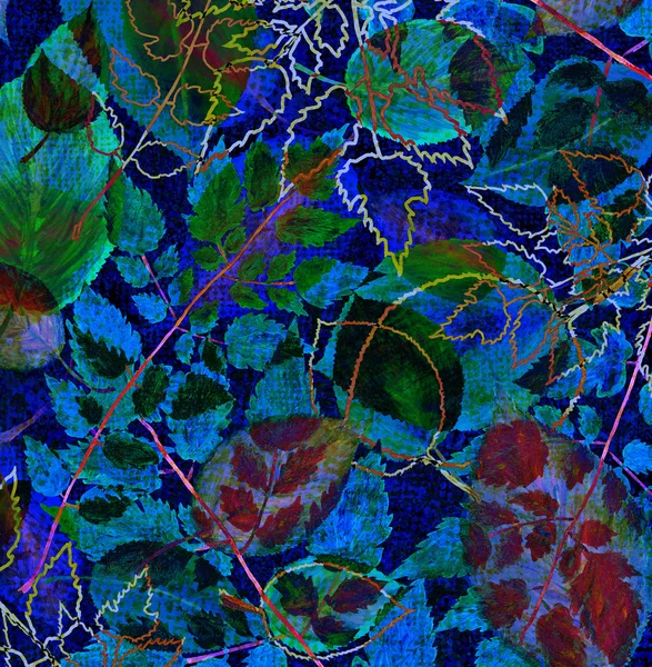 Soyut sanat süs yaprakları.