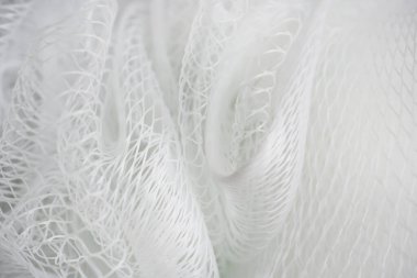 Beyaz soyut arka plan. Polimer ağ yapısının dokusu.