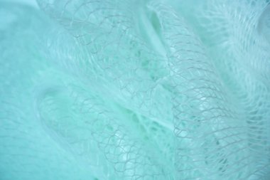 Soyut yeşil arkaplan. Polimer ağ örgüsü yakın plan. Makro. Desen