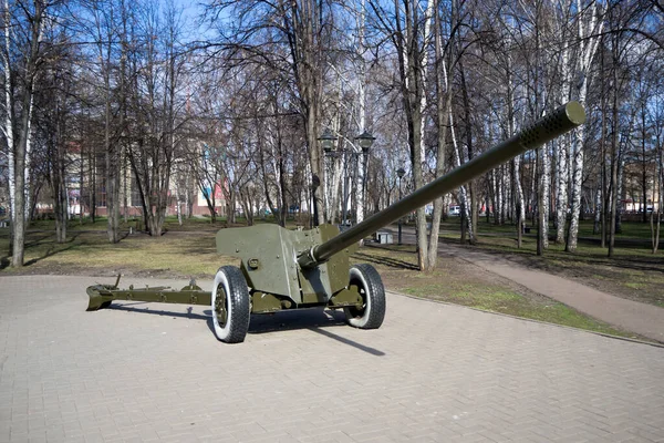 Sterlitamak Russia Aprile 2019 Cannone Artiglieria Dei Tempi Della Seconda — Foto Stock