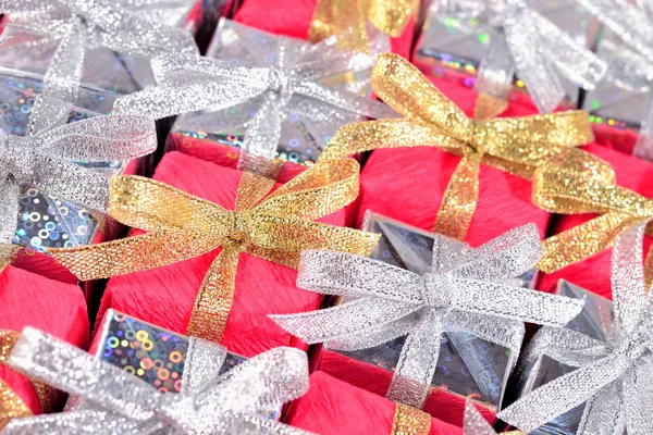 Colorful gifts close-up as background — Stock Photo, Image