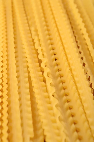 Pasta Italia mentah mafaldine close up — Stok Foto