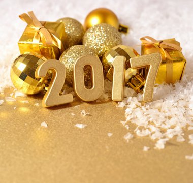 2017 yılı altın rakamlar ve Noel süsleri 