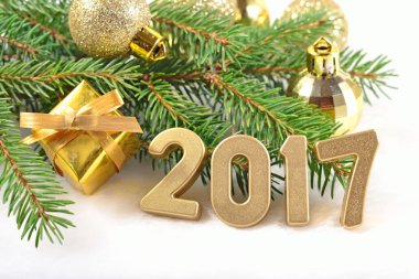 2017 yılı altın rakamlar ve çam dalı 