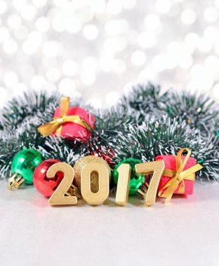 2017 yılı altın rakamlar ve Noel süsleri