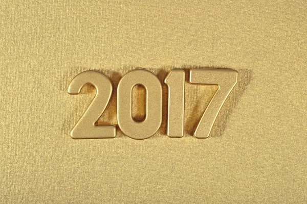 2017 year golden figures — Stock Photo, Image