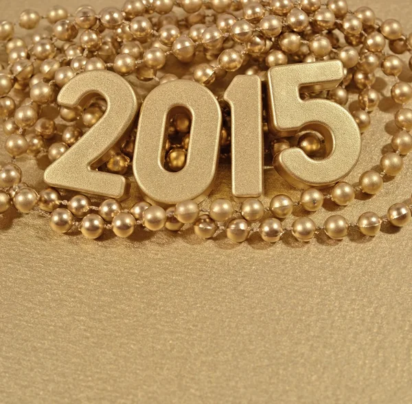 2015 year golden figures — Stock Photo, Image