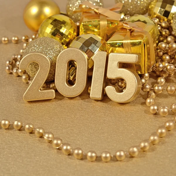 2015 év arany számok — Stock Fotó