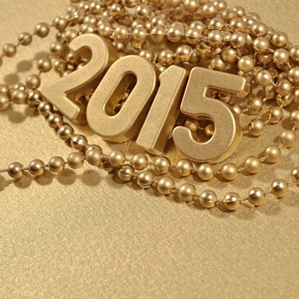 2015 year golden figures — Stock Photo, Image