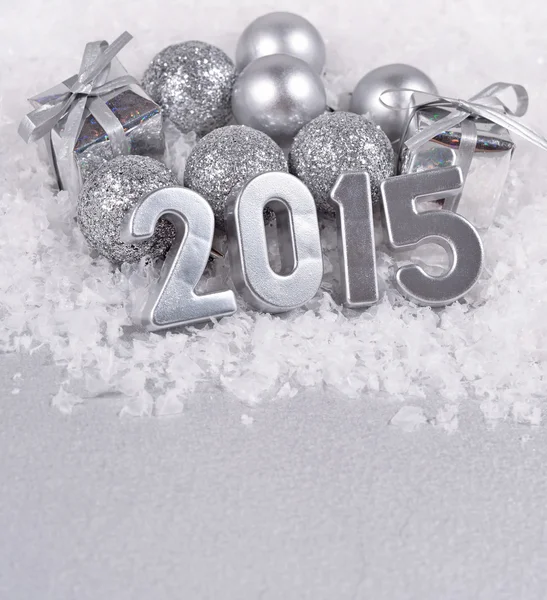 Silberne Zahlen des Jahres 2015 — Stockfoto