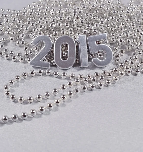 2015 year silver figures — Stock Photo, Image