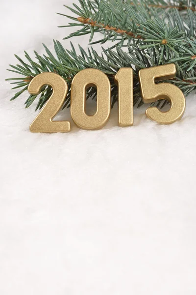 2015 year golden figures — Stock Photo, Image