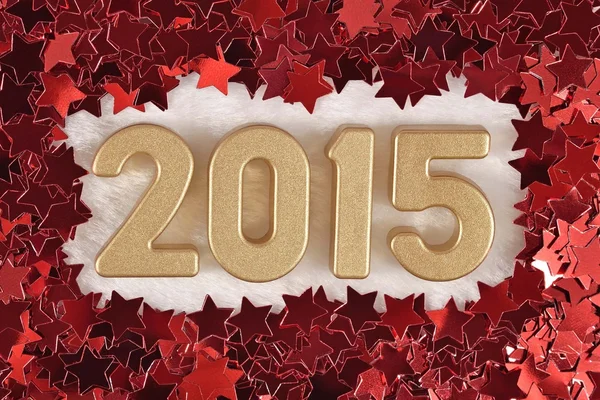 2015 year golden figures — Stock Photo, Image