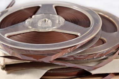 Manyetik teypler ile eski vintage bobin