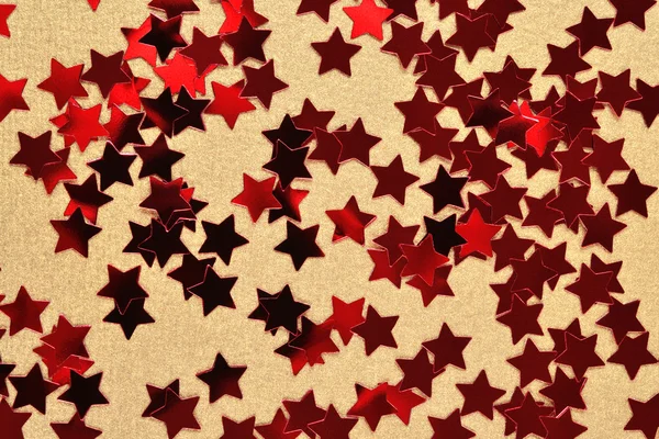 Конфітті у вигляді червоних зірок — стокове фото