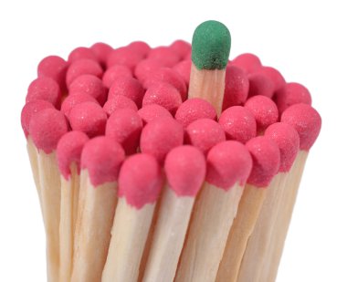 Matches - leadership concept on a white clipart