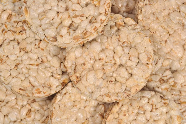 Puffed rice snack close up — Stock Photo, Image