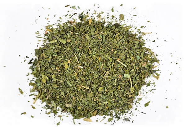 Heap of dried parsley on a white — Stock Photo, Image