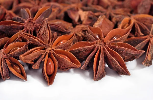 Star anise on a white — Stock Photo, Image