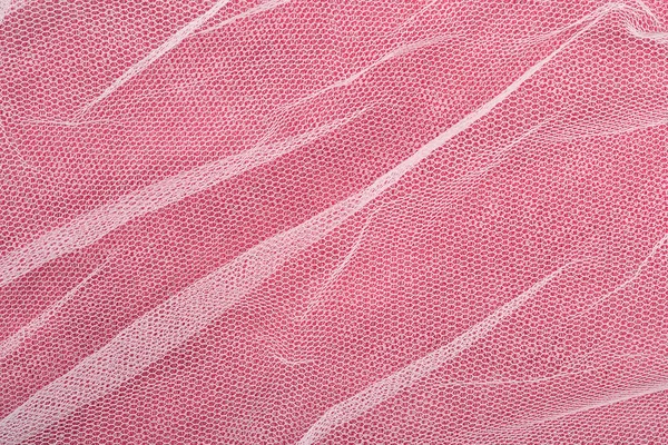 Texture of white tulle — Stock Photo, Image