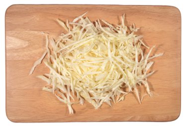 yığın kıyılmış Beyaz lahana 