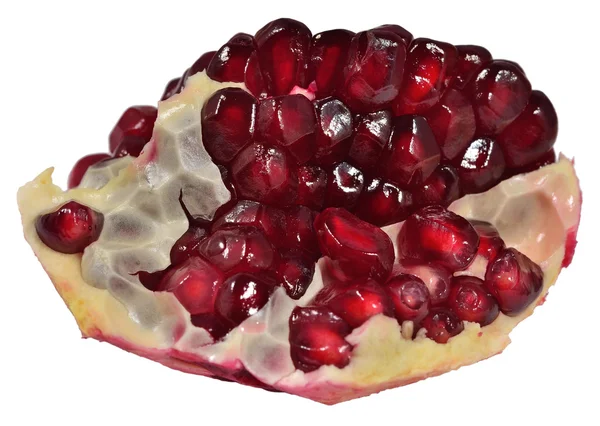 Pomegranate section on a white — Stock Photo, Image