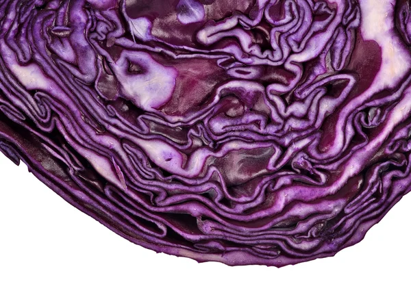 Sliced red cabbage close up on a white — Stock Photo, Image