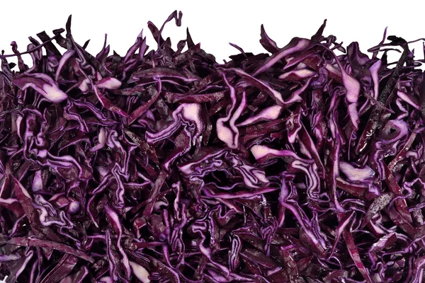 Heap of sliced red cabbage on a white — Stock Photo, Image