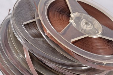 Manyetik teypler ile eski vintage bobin