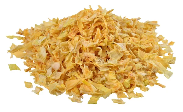 Heap of dried onions on a white — Stock Photo, Image