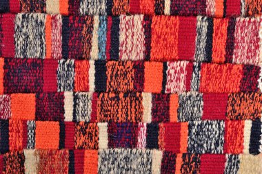 Renkli kurdeleler arka plan çizgili el dokuma