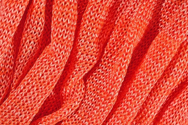 Orange zmačkaný pletené plátna pozadí — Stock fotografie