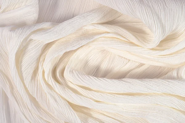 Crumpled white fabric close up — Stock Photo, Image