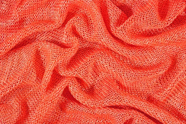 Orange zerknittert stockinet Hintergrund — Stockfoto