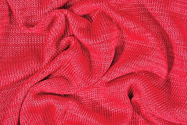 Háttér rózsaszín gyűrött kötött anyag ruhák varrására — Stock Fotó