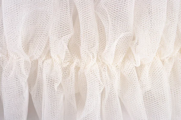 White crumpled tulle — Stock Photo, Image