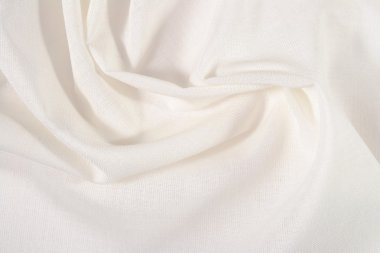 Buruşuk beyaz kumaş arka plan